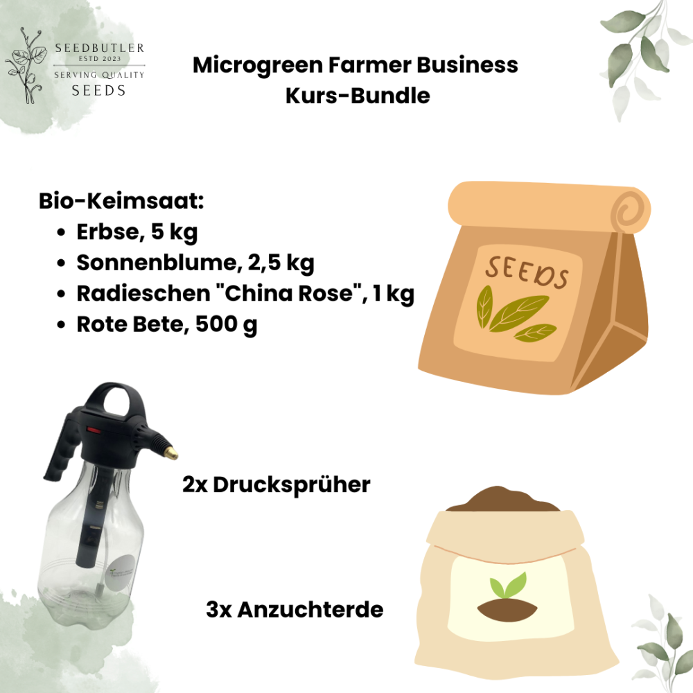 Seedbutler Microgreen Farmer Business Kurs-Bundle